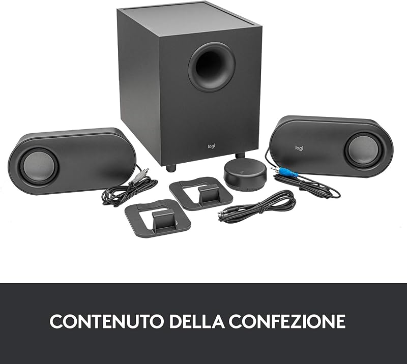 Z407 Altoparlanti Bluetooth per computer con subwoofer e controllo wireless, audio avvolgente, audio premium con ingressi multipli, altoparlanti USB - Nero