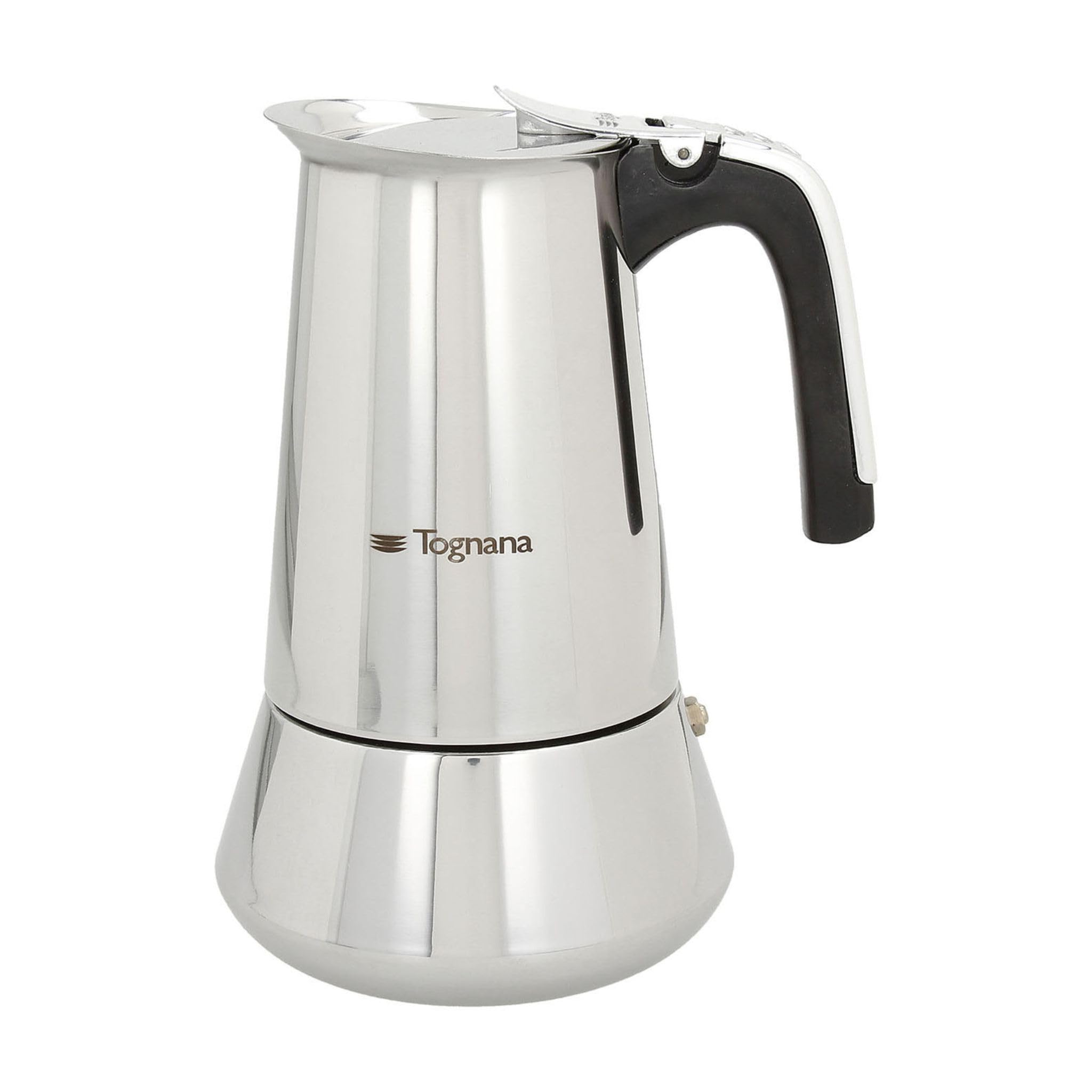 Tognana riflex Induction Coffee Maker 10 Cups, Stainless Steel, Silver