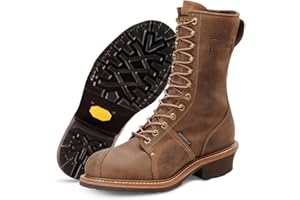 Carolina Linesman 10" Composite Toe Work Boots - Non Slip Boots for Men - Waterproof Shoes - Cushioned Footbed