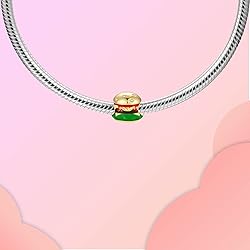 LUXILLA Hamburger Charm 925 Sterling Silver Charms