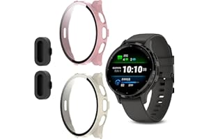 2 Pack for Garmin Venu 3s Smartwatch Screen Protector Case, Full Coverage HD Ultra-Thin Scratch Resistant Protective Cover Ac