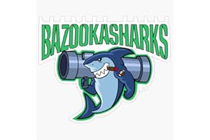 HJ MEDIA American Dad Bazooka Sharks Logo Vinyl Window Bumper Sticker Decal 5"