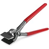 QWORK Leather Press Pliers 4.5mm Range &ndash; Curved Flat Jaws for Edge Shaping, Belt Craft &amp; Bag Making