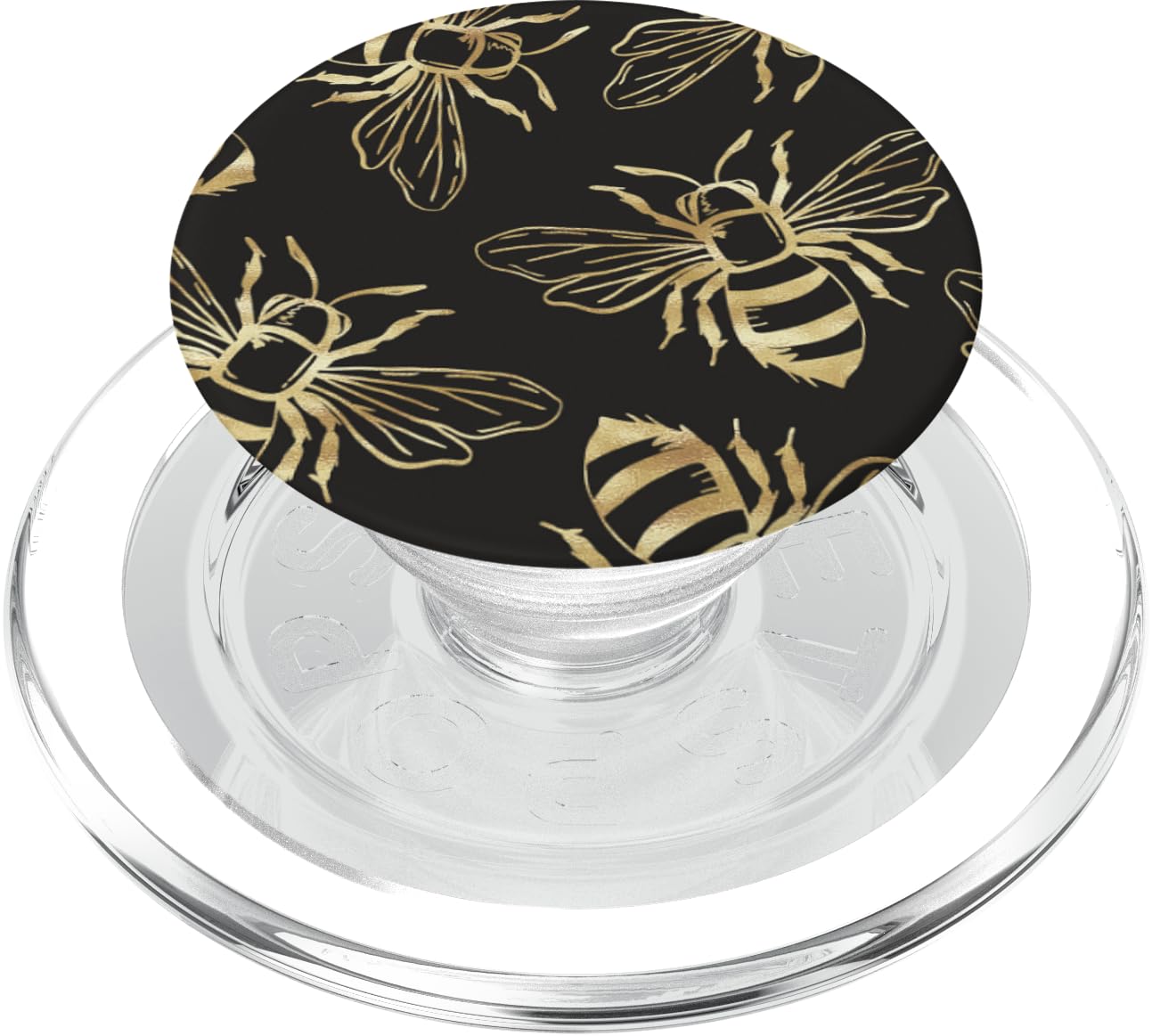 Bees, Black, Insects, Honey, Save the Bees PopSockets PopGrip: Swappable Grip for Phones & Tablets PopSockets PopGrip for MagSafe