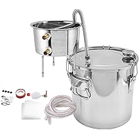 BEAMNOVA 22L 5.81 Gal Essential Oil Still Moonshine Spirits Kit Hydrolat Maker Alcohol Water Distiller