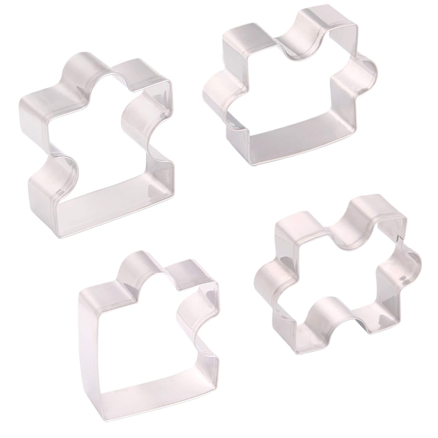 Puzzle Cookie Cutter Set 4 Piece Holiday Stainless Steel Cookie