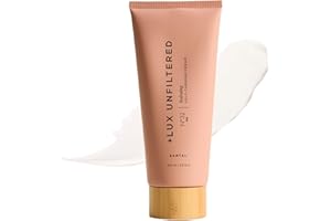 + Lux Unfiltered N°32 Deep Gradual Self Tanner, Hydrating Self Tanning Lotion with Shea Butter & Squalane - Non-Sticky, No Transfer, Natural-Looking Tan - Vegan & Cruelty-Free Sunless Tanner - Santal