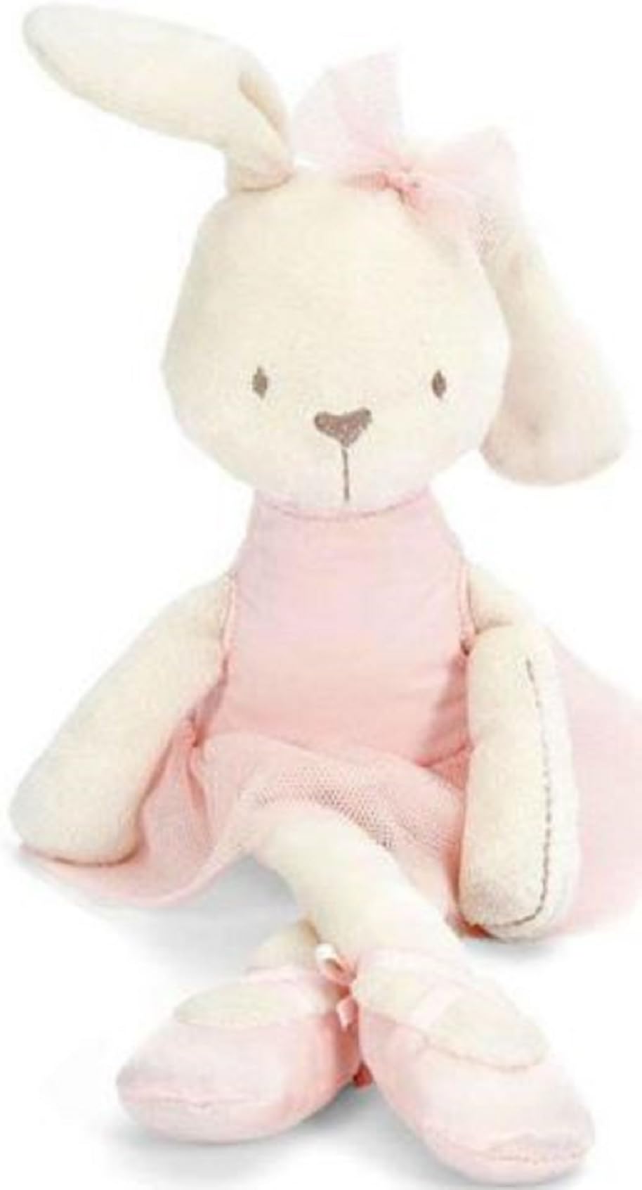 Houzini Soft Plush Ballerina Bunny Doll with a Pink Dress and Ballerina Slippers ,Generic