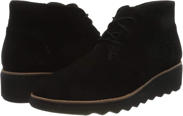 clarks sharon hop black suede