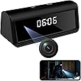 4K Hidden Camera Spy Camera Clock Wireless WiFi Home Security Surveillance Monitoring Camera Nanny Cam 170 Angle Night Vision