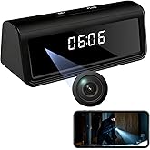 4K Hidden Camera Spy Camera Clock Wireless WiFi Home Security Surveillance Monitoring Camera Nanny Cam 170 Angle Night Vision