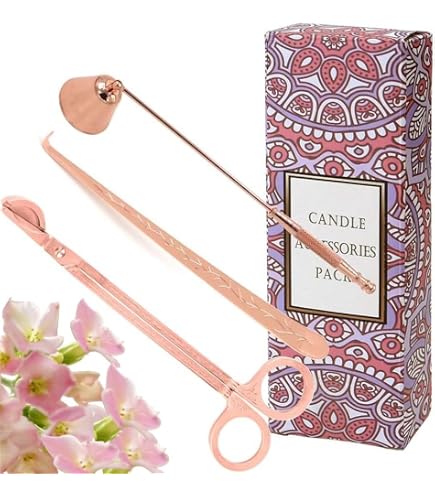 Coupe-mèches Pour Bougies En Acier Inoxydable MUXSAM – Éteignoir Et Coupe-flamme – Design Ergonomique (180 Mm)