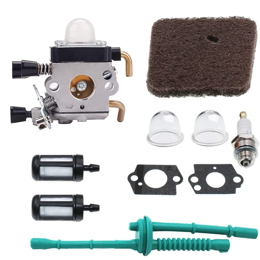 ANCLLO C1Q-S97 Carburetor for FS38 FS45 FS46 FS55 KM55 HL45 FS45L FS45C FS46C FS55C FS55R FS55RC FS85 FS80R FS85R FS85T FS85RX with Air Filter Fuel Line Kit