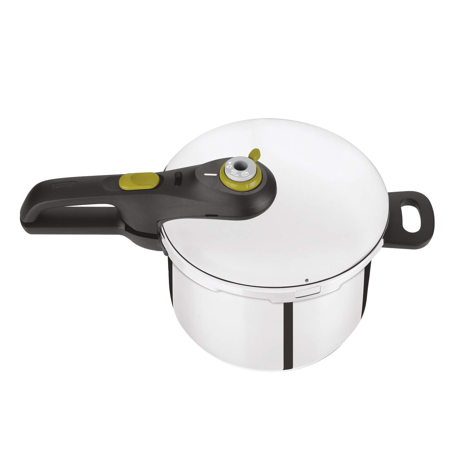 Tefal P2530737 Secure 5 Neo Schnellkochtopf | 6 L | 2-Stufen-Garregler | hochwertiger | Silber/Grün