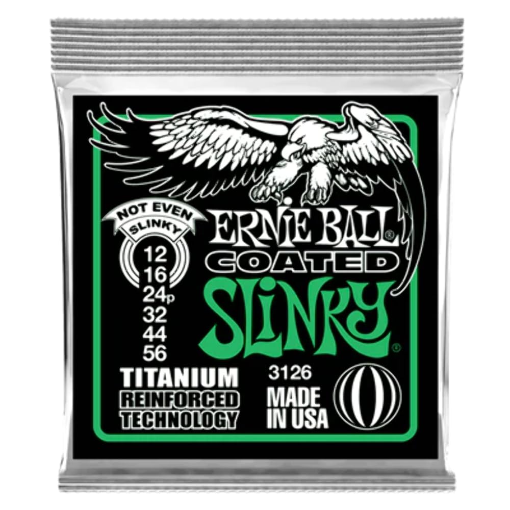 Ernie Ball Not Even Slinky Coated Titanium RPS Electric Guitar Strings - 12-56 Gauge