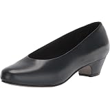 Soft Style Women's Angel II Pump - Black Smooth Leather With 1 1/4 Inch Heel