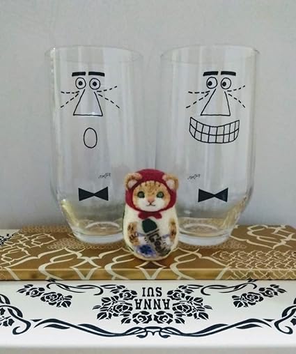 Amazon Co Jp アンクルトリス 可愛い グラス コップ 2個セット トリスハイボール ノベルティ お洒落な蝶ネクタイ ホビー 通販