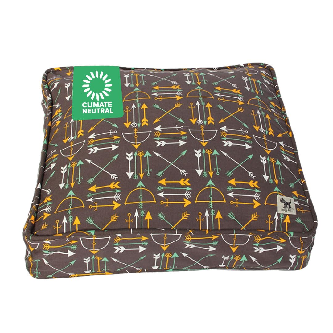 Molly Mutt Petite Dog Duvet Cover - Square - Papillon Print - Measures 20’’x20’’x4’’ - 100% Cotton - Durable - Breathable - Sustainable - Machine Washable Dog Bed Cover - Pre-Shrunk