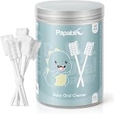 Papablic Baby Tongue Cleaner, Baby Oral Cleaner, Disposable Infant Mouth Cleaner Newborn, Upgrade Gum Cleaner with Paper Hand