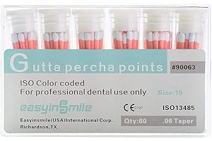 NONE BRANDED EASYINSMIL1Box Gutta Percha Points Endodontic .02/.04/.06 Taper For Dental Endo (15# 0.6 Taper)