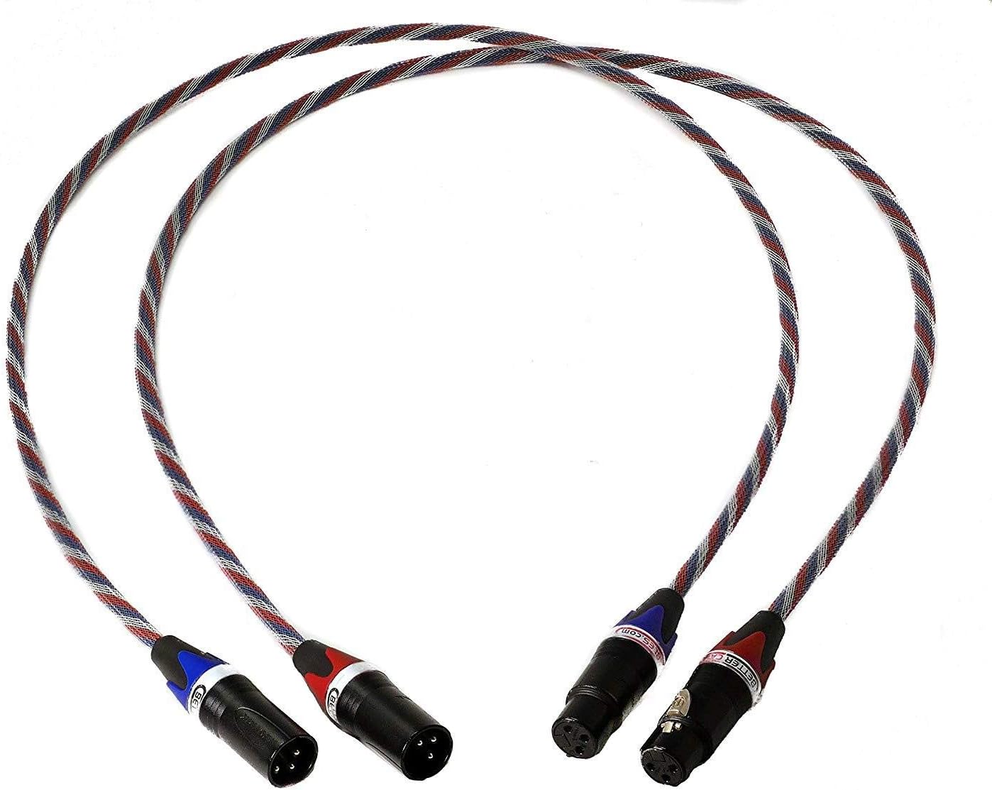 Better Cables Silver Serpent Patriot Edition Balanced XLR Audiophile Audio Cables (Pair - 2 Cables) - High-End, High-Performance, Silver/Copper Hybrid, Low-Capacitance - 6 Feet: Home Audio & Theater