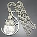 Q&Q Fashion Fab Silver Ornate 3D Owl Moon Watch Clock Hand Gear Cog Steampunk Chain Fancy Dress Necklace