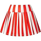 cheetahboo Red and White Popcorn Skirt Costume for Womens Adult Teens Striped Sexy Cosplay Halloween Costumes