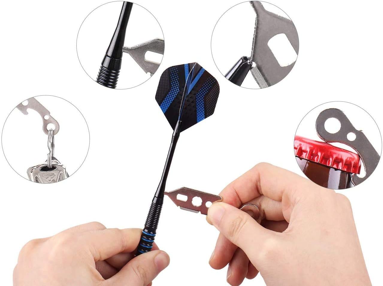 Darts Steel Tip Set Professional for Dartboard 4 Sets 54 Pcs 20 22 Grams with 9 Extra Flights Tool Kit O Rings Ebook : Sports & Outdoors