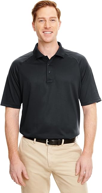 black polo with khakis