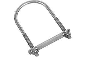 Stanley National Hardware 2193BC #546-5/16"x2-1/2 x5 U Bolt w/Plate & Hex Nuts in Stainless Steel