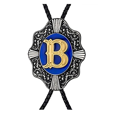 Aalphabet Letter Western Bolo string tie Initial Letters ABJMRP Bolo tie for Men Women Kids