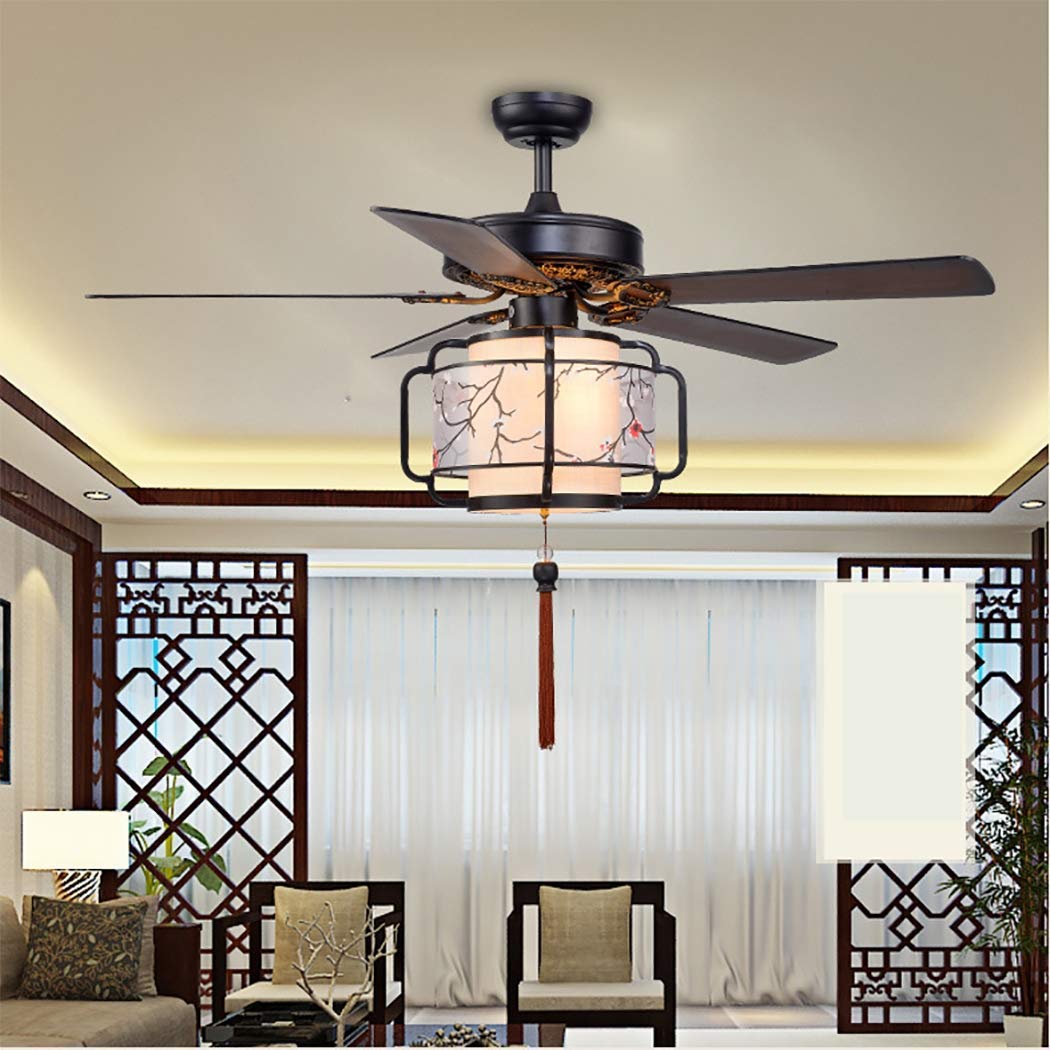 52 Deckenventilator Licht Vintage asiatischen Stil Deckenventilator