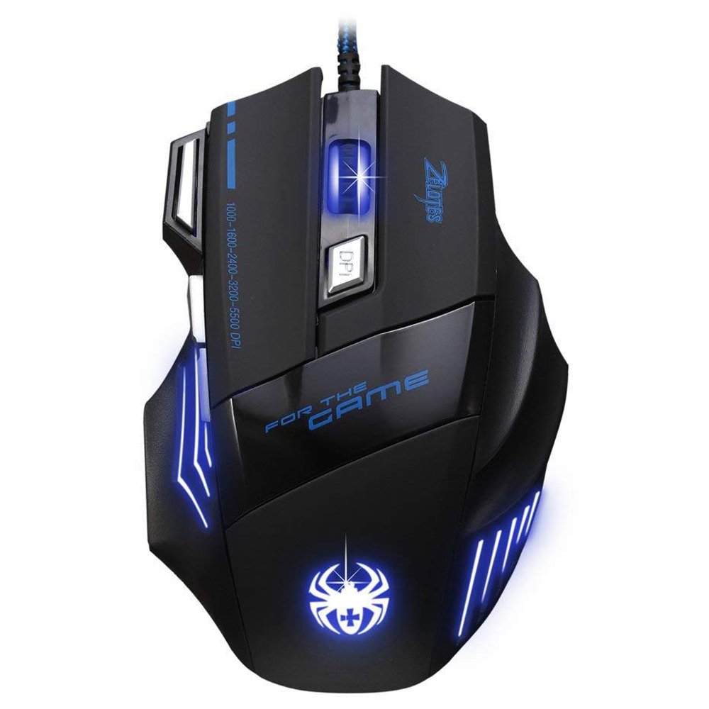 DLAND 5500 DPI 7 Button USB Wired Gaming Gamer Mouse with 3D Mouse Pad