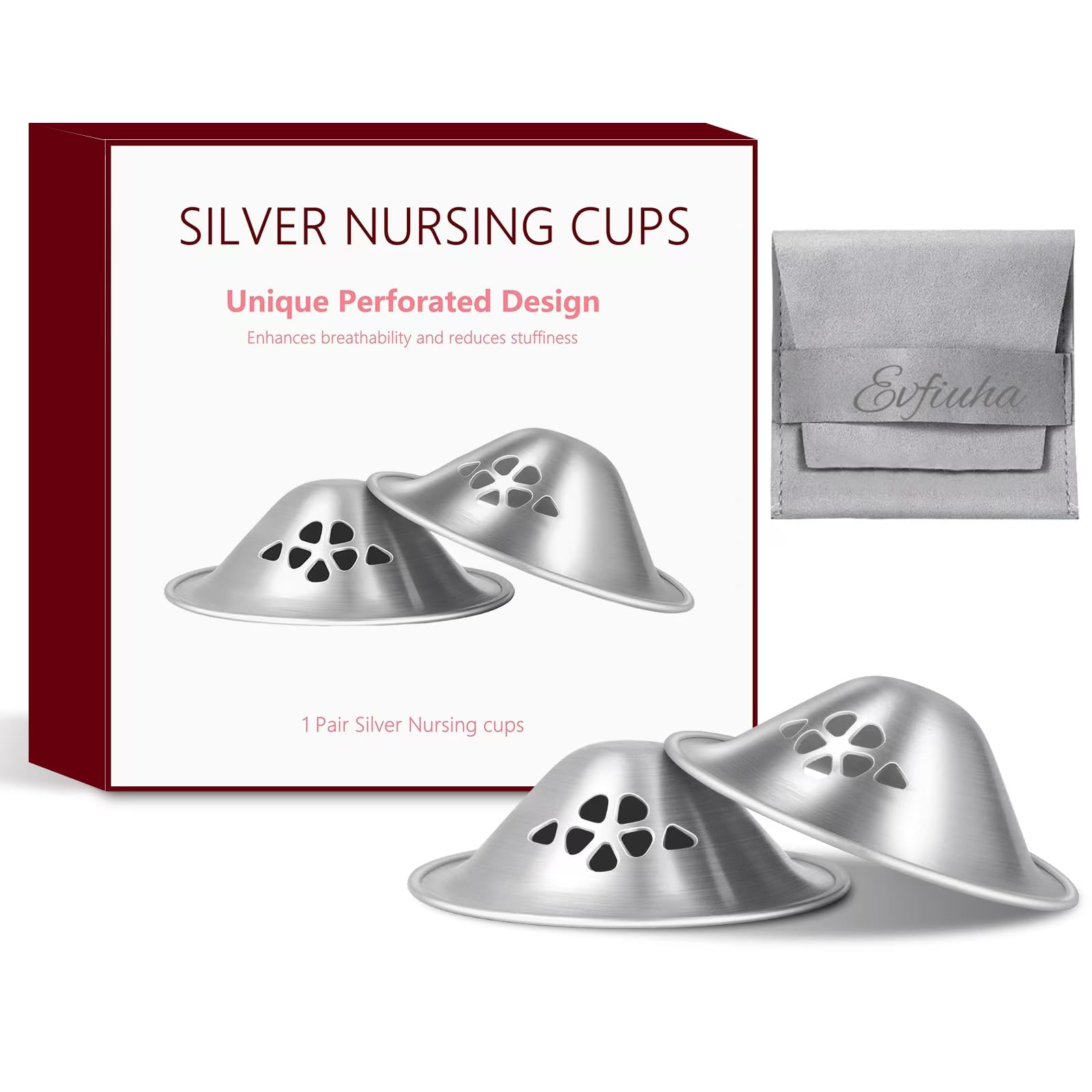 Photo 1 of ***FACTORY SEALED*** Silver Nursing Cups,Original Perforated Breathable Design,Silver Nursing Cups,Silver Nipple Covers Breastfeeding,Nipple Shields for Breastfeeding Newborn-2025NEW (Regular)