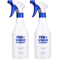 Airbee Plastic Spray Bottle 2 Pack 16 Oz, Professional Heavy Duty Empty Spraying Bottles Sprayer Cleaning Solutions…