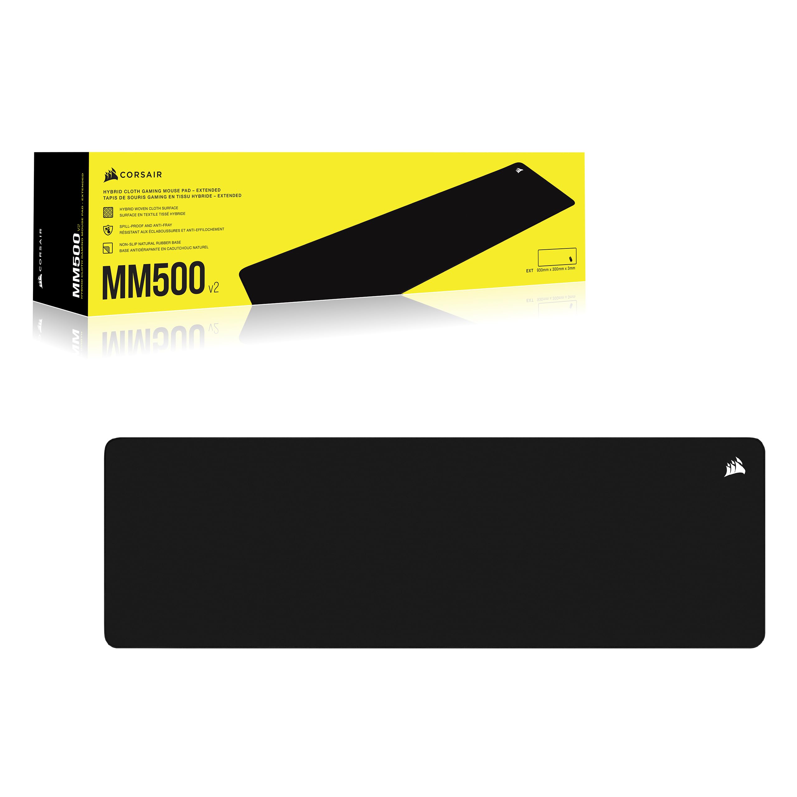 Corsair MM500 v2 Erweitertes Hybrid-Stoff-Mauspad – 93cm x 30cm – Schwarz 7