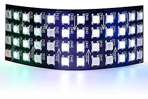 LOAMLIN WS2812B RGB LED Digital Flexible Individually Addressable Panel Light WS2812 4X12 8X8 16X16 8X32 LED Module Matrix Screen DC5V (4X12 48Pixels)
