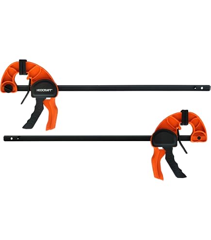 Lot De 8 Pinces à Dégagement Rapide PINGEUI 10.2 Cm - Pince à Cliquet Pour Bois, Métal, Bricolage | Force De Serrage 60 Kg, Réglable