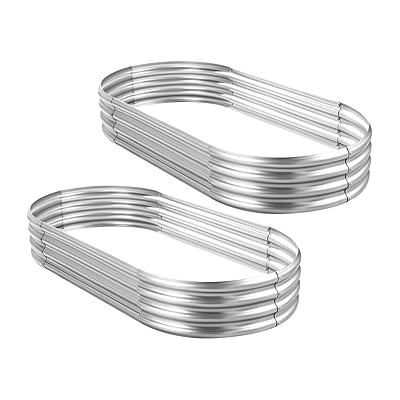 Buy Land Guard 2 Pcs Metal Raised Garden Bed 6 Ft Planter Raised Beds Garden Galvanized Raised Garden Beds For Vegetables Hellip Online In Uk B08qm9k227