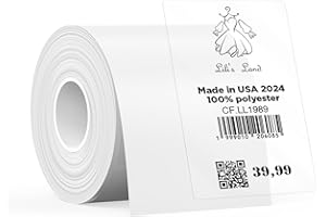 SUPVAN T50M Series Label Maker Tape, Black on Transparent 50mm x 80mm 95 Labels/Roll Genuine Laminated Thermal Label Tape Ref