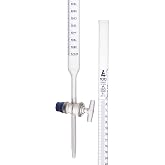 EISCO Burette, 100mL - Class A, DIN 385 Compliant, Borosilicate Glass with Glass Key Stopcock, 0.20mL Graduations
