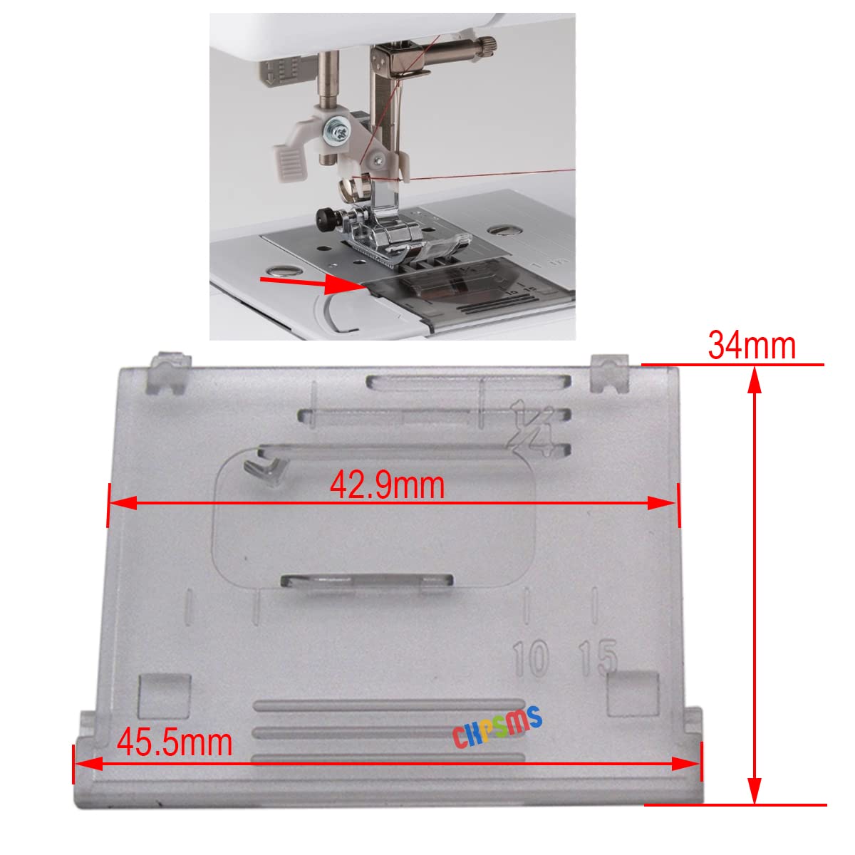 ckpsms Brand - 1PCS #XF2404001 Bobbin Cover Plate Compatible with/Replacement for Brother Brand BB370, BM2800, BM2800CT, BM2800FG, BM3550FG+ (1PCS)