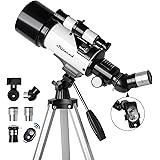 Telescope 70mm Aperture 500mm - for Kids & Adults Astronomical refracting Portable Telescopes AZ Mount Fully Multi-Coated Opt
