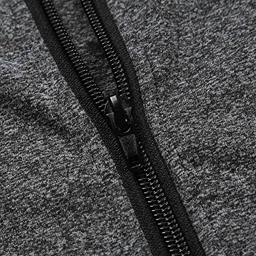 Men's Lightweight Sports Active Jacket with Front Pockets - Hoodie Style (XL, Gray2)