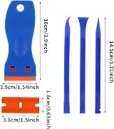 Abeillo Multipurpose Plastic Scraper kit with 10 Replacement Blades view 2