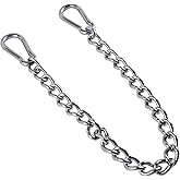 Heavy Duty Hanging Chain with Carabiner, Stainless Steel Hanging for Hammock,Hanging Chair, Punching Bag, Clip Hook Attachment & Chain 400LB Capacity Indoor Outdoor