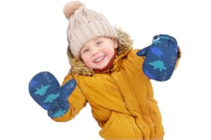 WERADAU Fleece Lined Mittens for Baby Boys Girls,Baby Toddler Little Kids Winter Warm Gloves Mittens