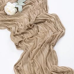 Socomi Cheesecloth Table Runner 10ft Gauze Boho