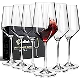 S SALIENT Wine Glasses Set of 6,Long Stem White/Red Wine glasses,14oz Hand Blown Premium Crystal Wine Glass,Gift Packing Burgundy Glasses | Long Stem, Hand Blown, Wine Glass, Gift Packing, Burgundy Glasses