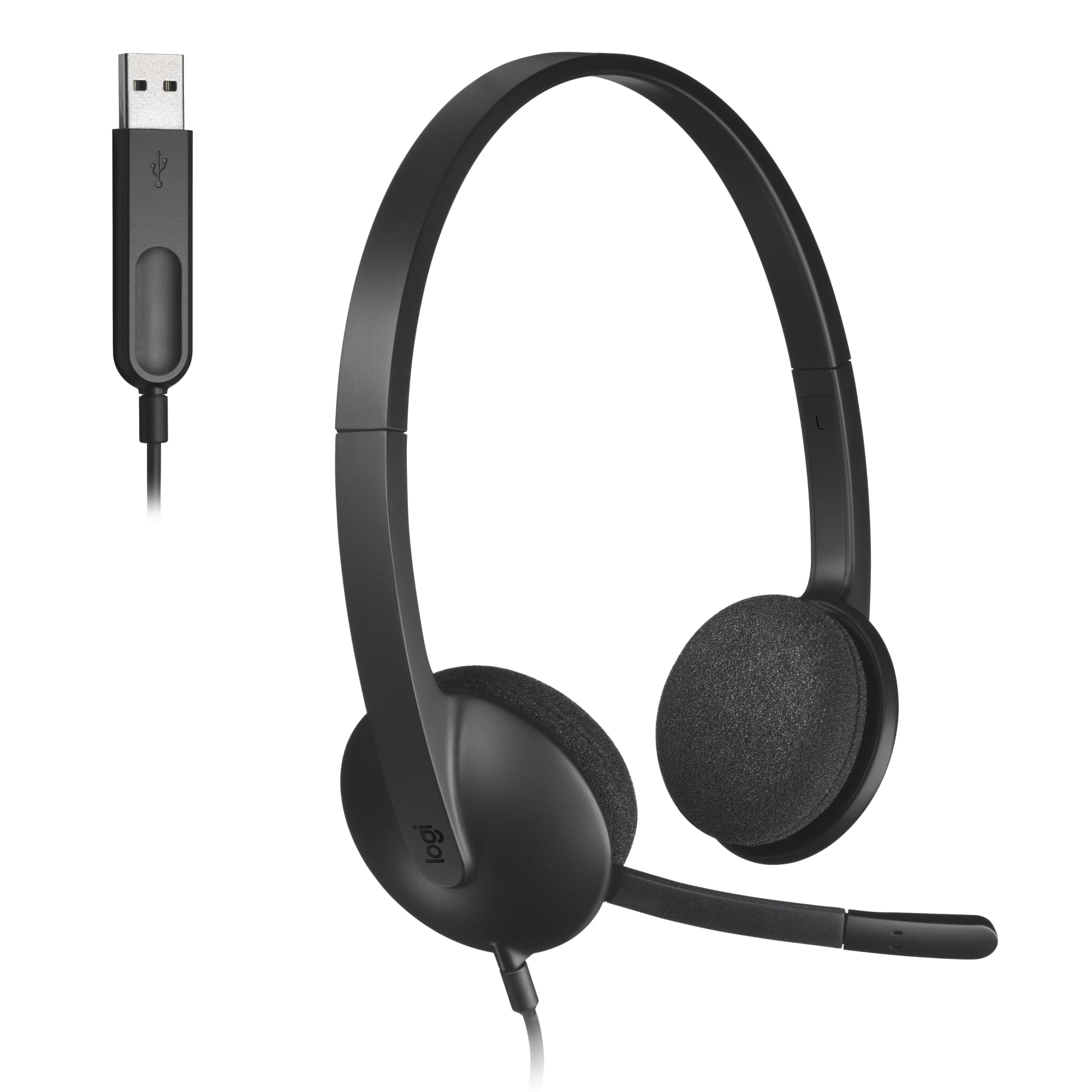 【Amazon.co.jp限定】 ロジクール ヘッドセット H340r ノイズキャンセリング マイク付き ステレオ USB 接続 マイク 軽量 ヘッドホン ヘッドフォン ブラック windows mac Chrome テレワーク リモートワーク Web会議 国内正規品 [Amazon.co.jp 限定壁紙ダウンロード付き]商品画像